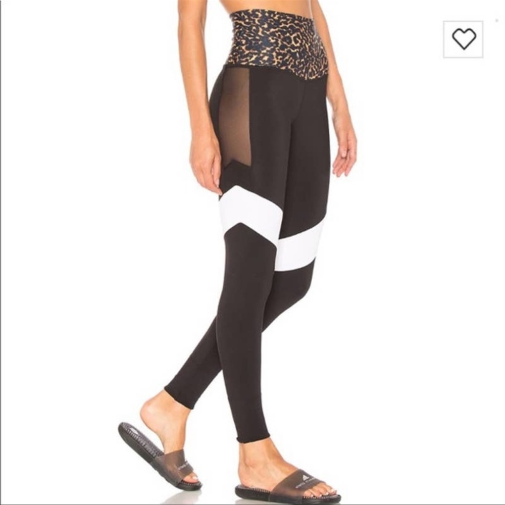Beach riot leopard cuff mesh leggings